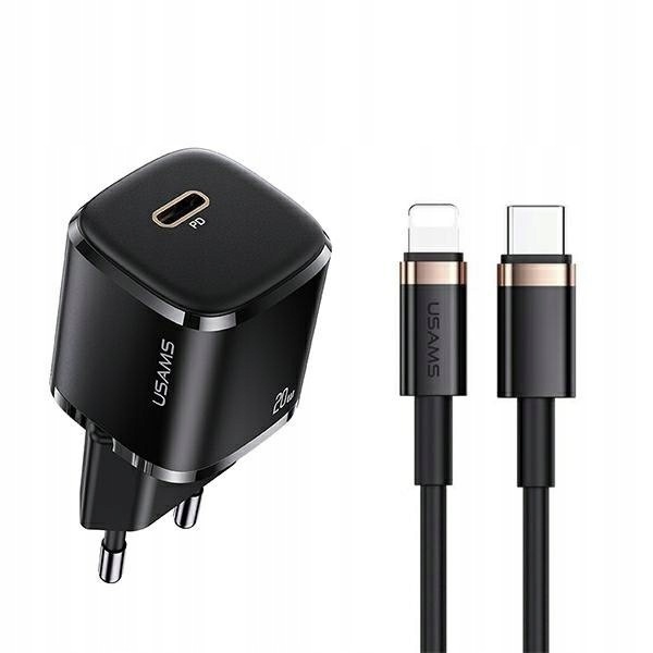 Ładowarka sieciowa 1xUSB-C T36 20W kabel Lightning PD3.0 Fast Charging