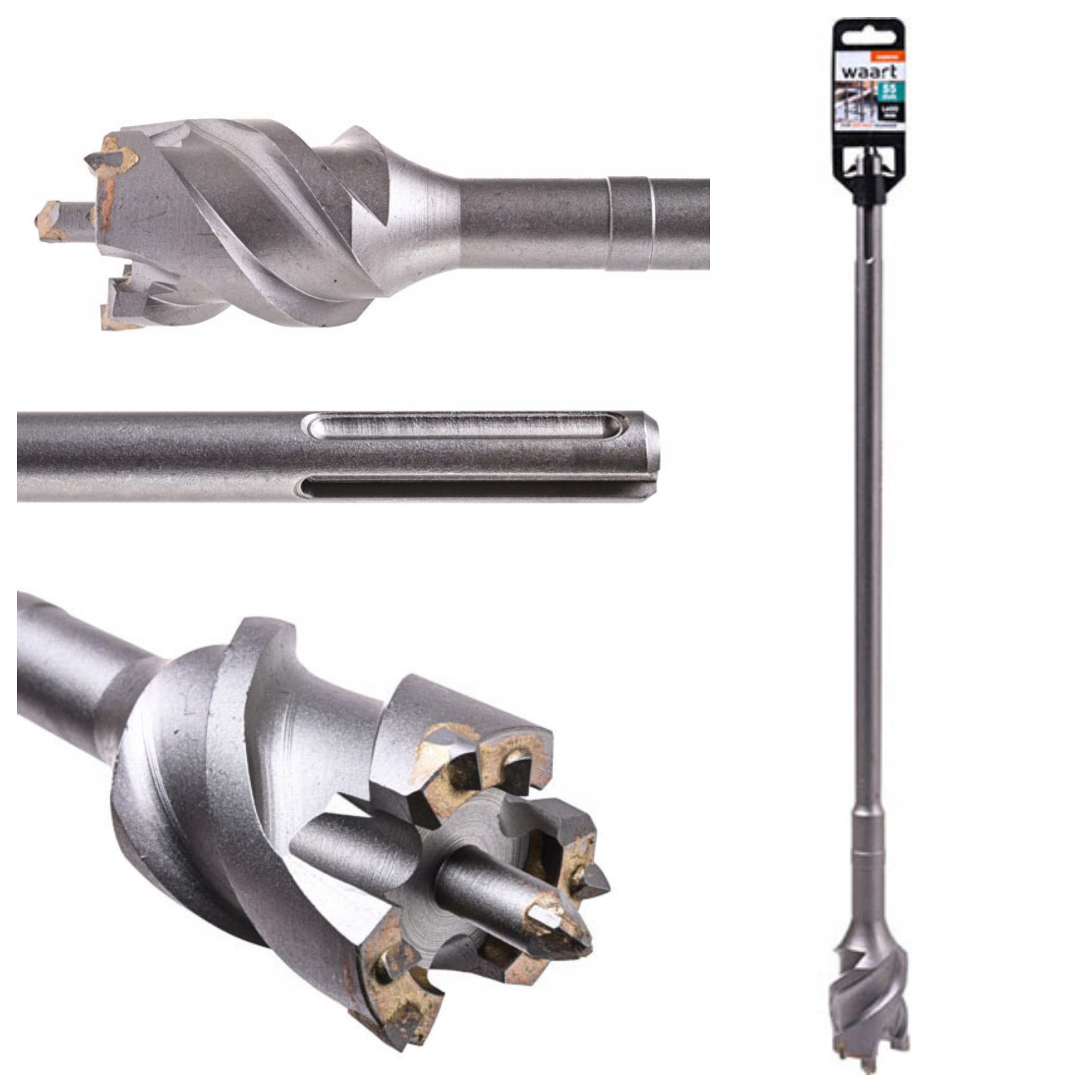 Waart Wiertło Z Węglikiem Przebiciowe Sds-max 55X600mm Solidne