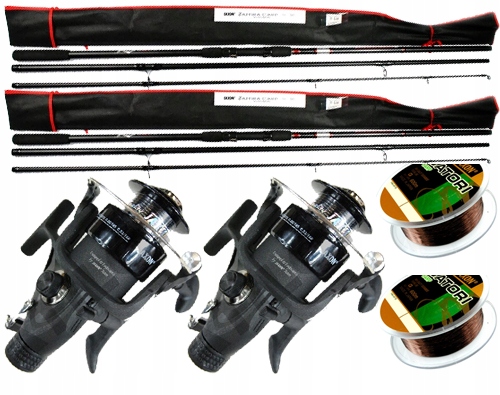 Zestaw Karpiowy Jaxon 2x wędka 2x kołowrotek ZK7