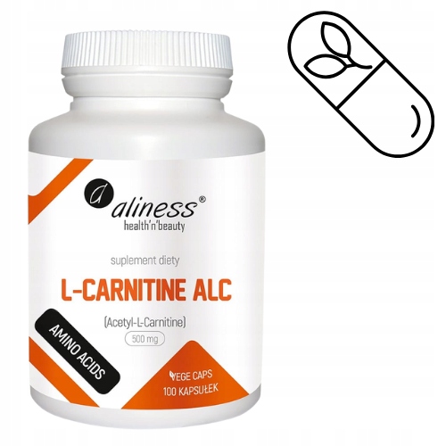 ALINESS L-CARNITINE ALC 100 VEGE kaps. ENERGIA - LEPSZY METABOLIZM - PAMIĘĆ
