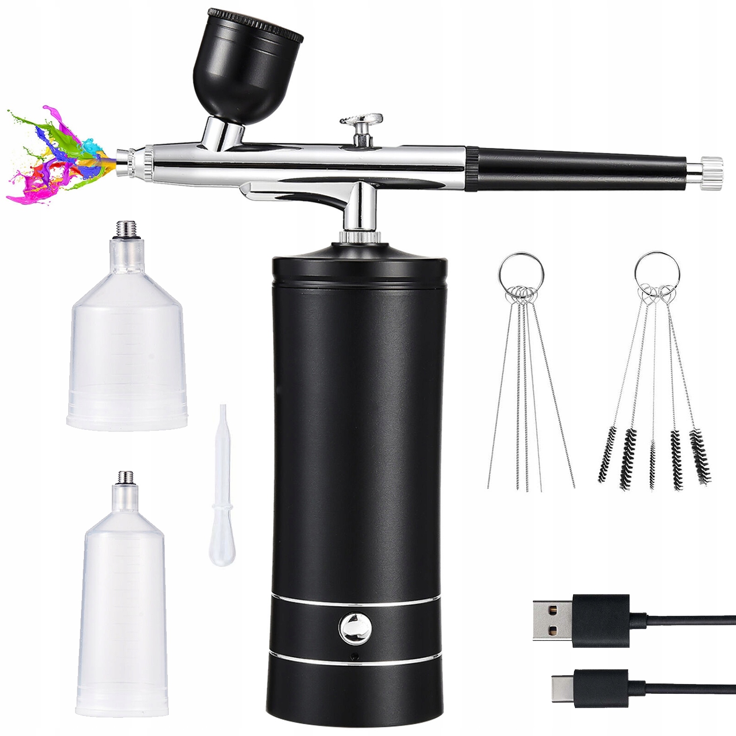 Přenosný Bezdrátový Airbrush 0.3 MM Pro Zdobení Dortů A Manikúru