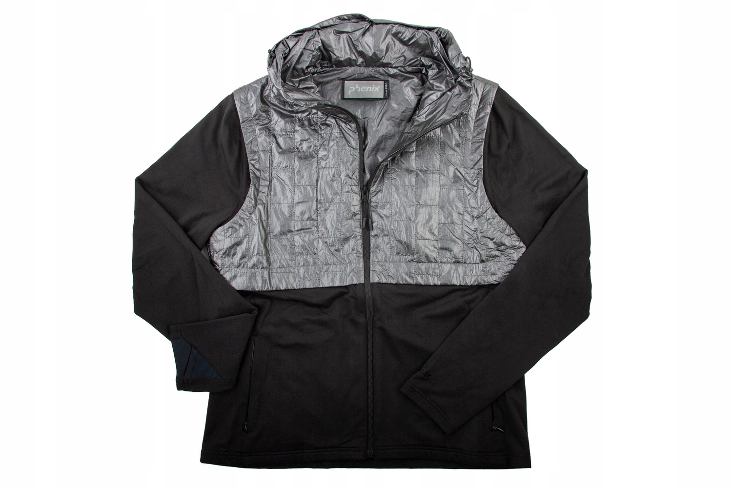 Dámská přechodová bunda Phenix s s kapucí, černá, outdoorová, velikost vel.