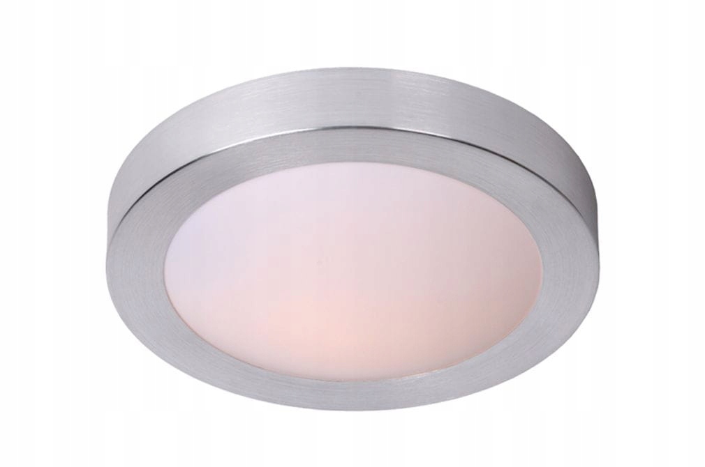 Stropné Svietidlo Kúpeľňový Lucide Fresh 2xE27 20W strieborno-biely Akryl/hliník