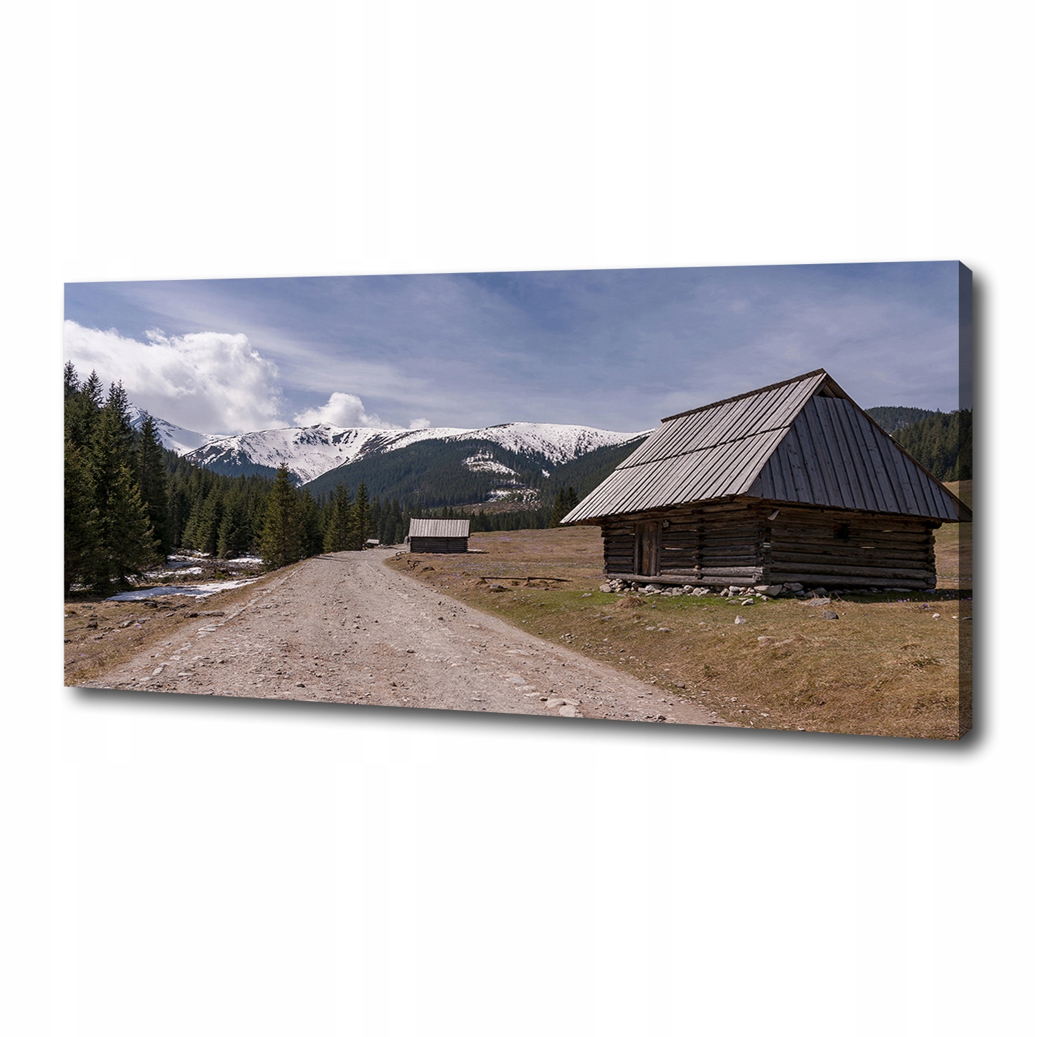 

Foto obraz na płótnie Domek w górach 125x50 cm