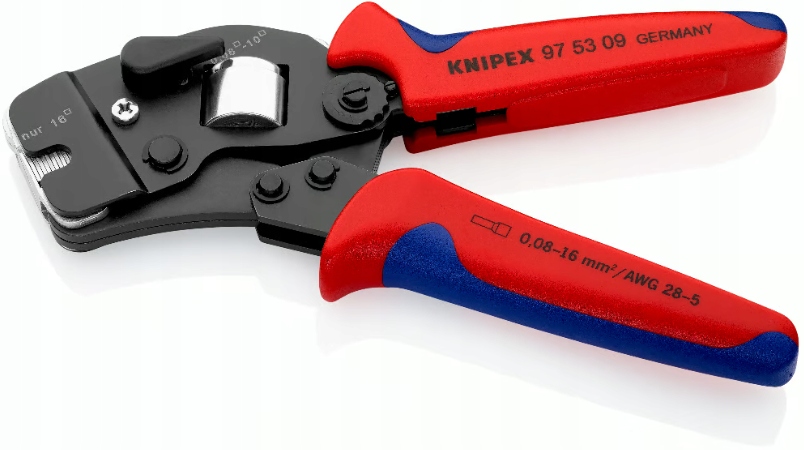 Samonastawne szczypce do zagniatania tulejek kablowych Knipex 97 53 09