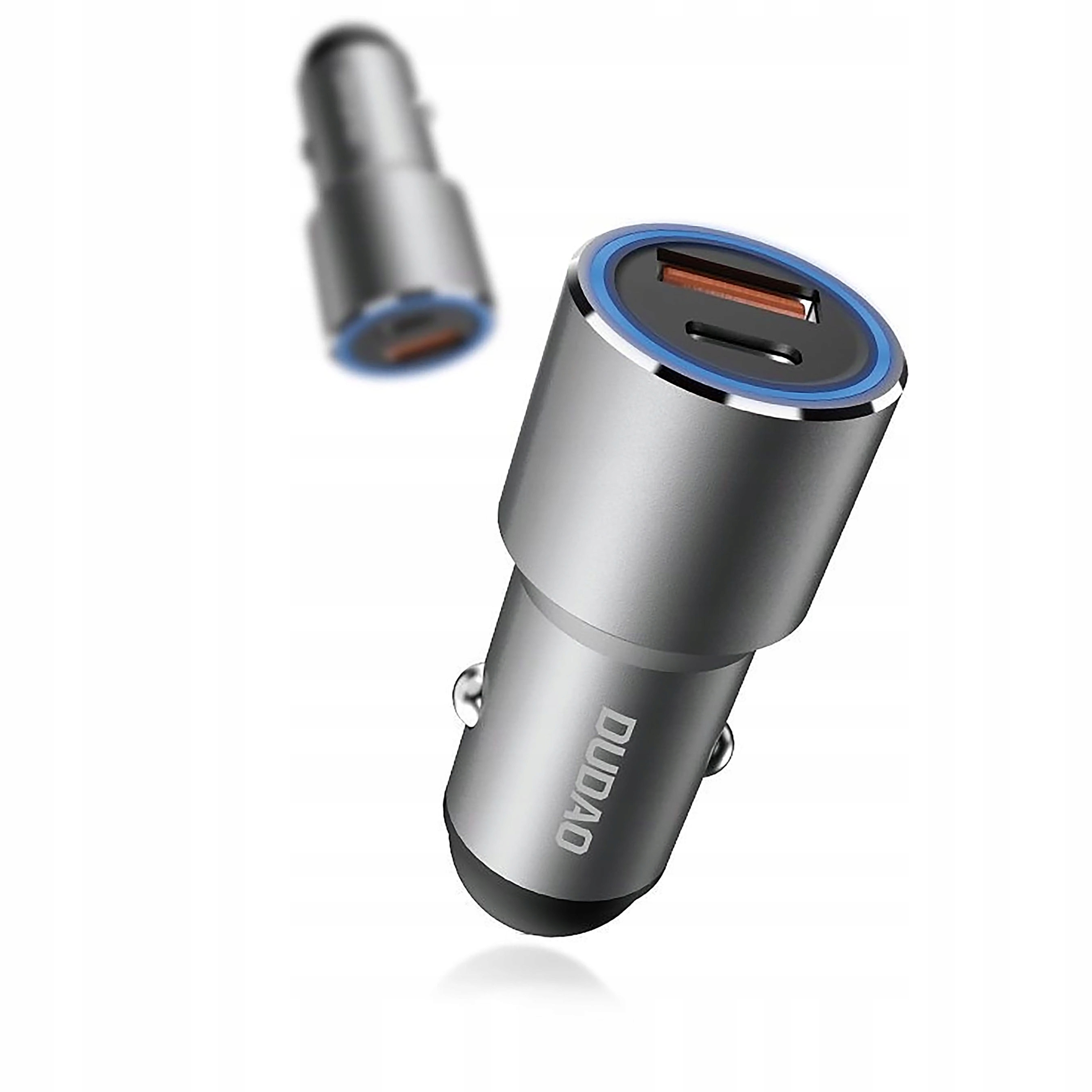 Dudao ładowarka samochodowa Usb Usb Typ C Power Delivery Qc 22,5W szary