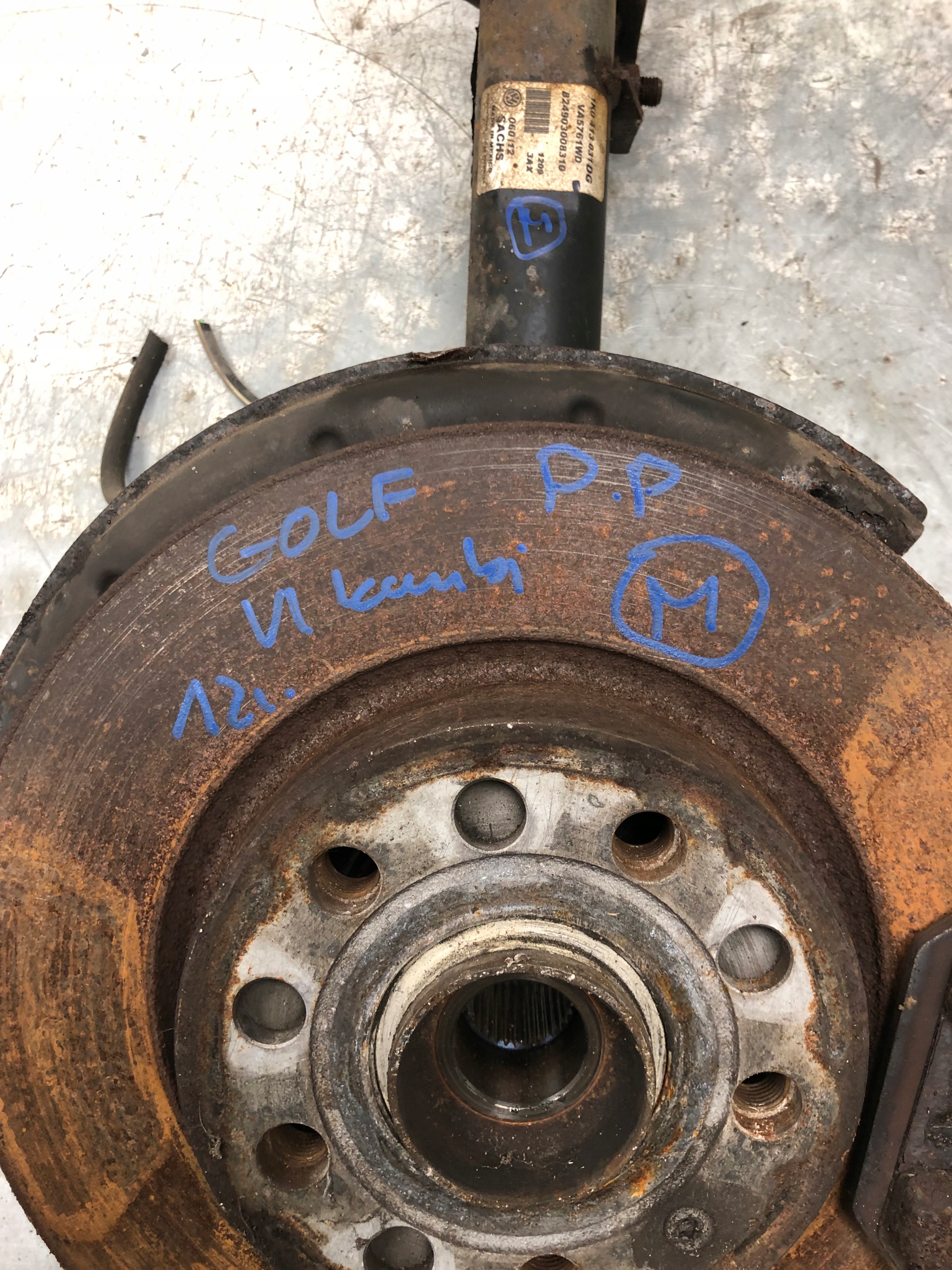 complete McPherson swing right front VW GOLF VI KOMBI 1K0413031DG