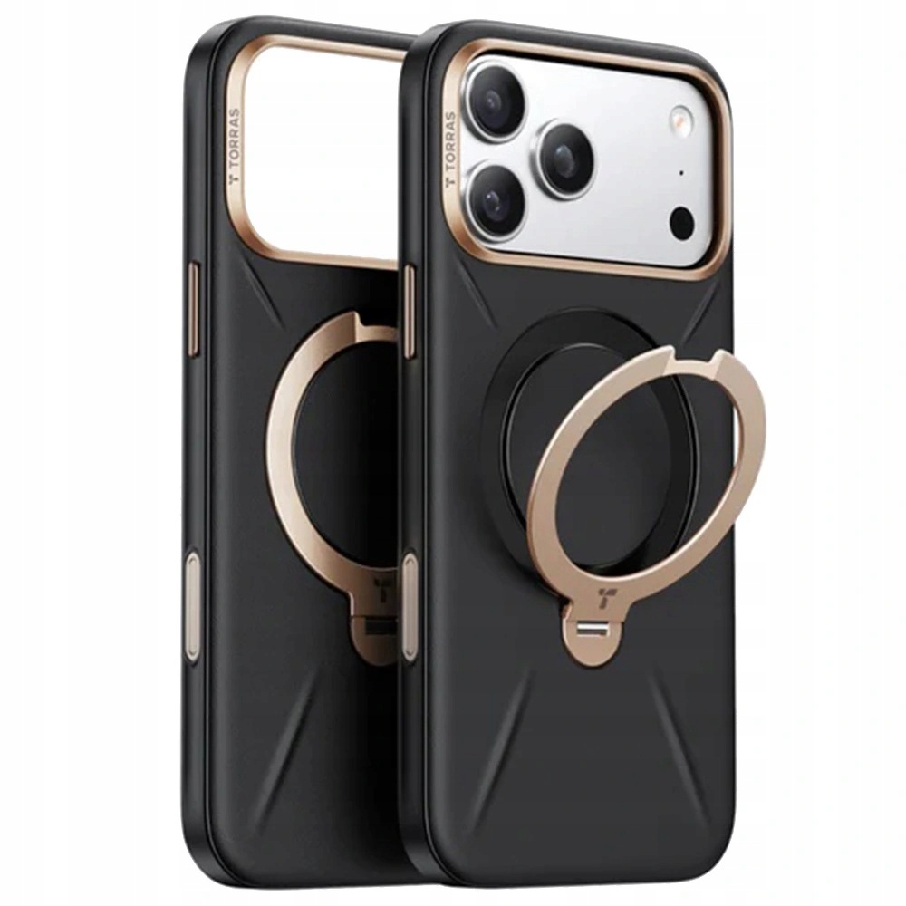 Torras – Qpro Leather Series skórzane etui na iPhone 17 Pro – czarne