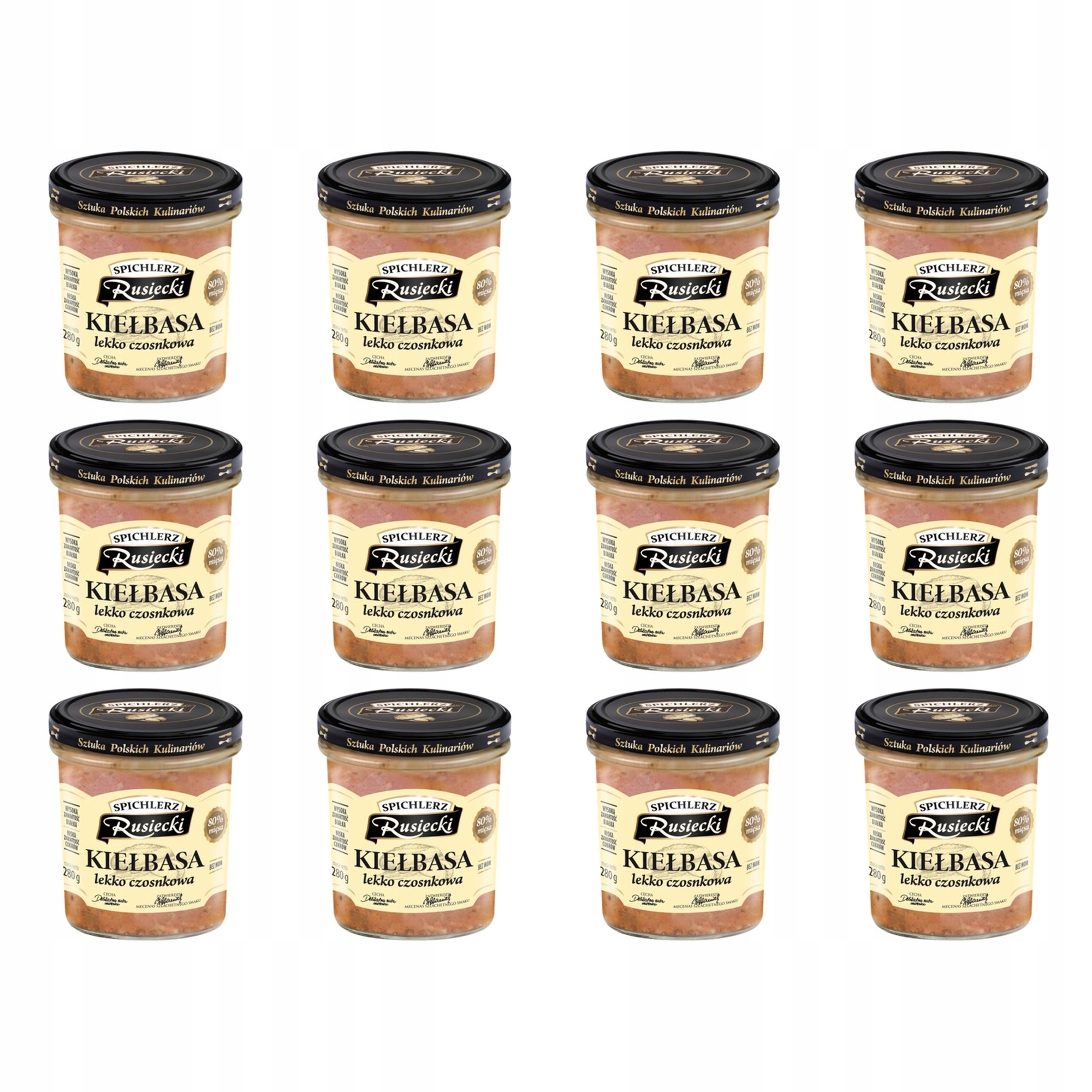 12x 280g Spichlerz Rusiecki Kiełbasa lekko czosnkowa