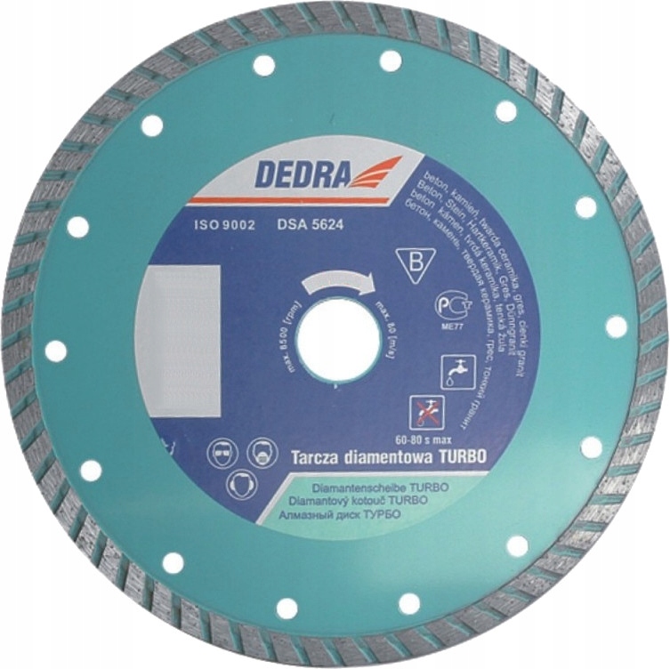 

Dedra Tarcza Diamentowa Turbo 125mm/22,2mm H1101