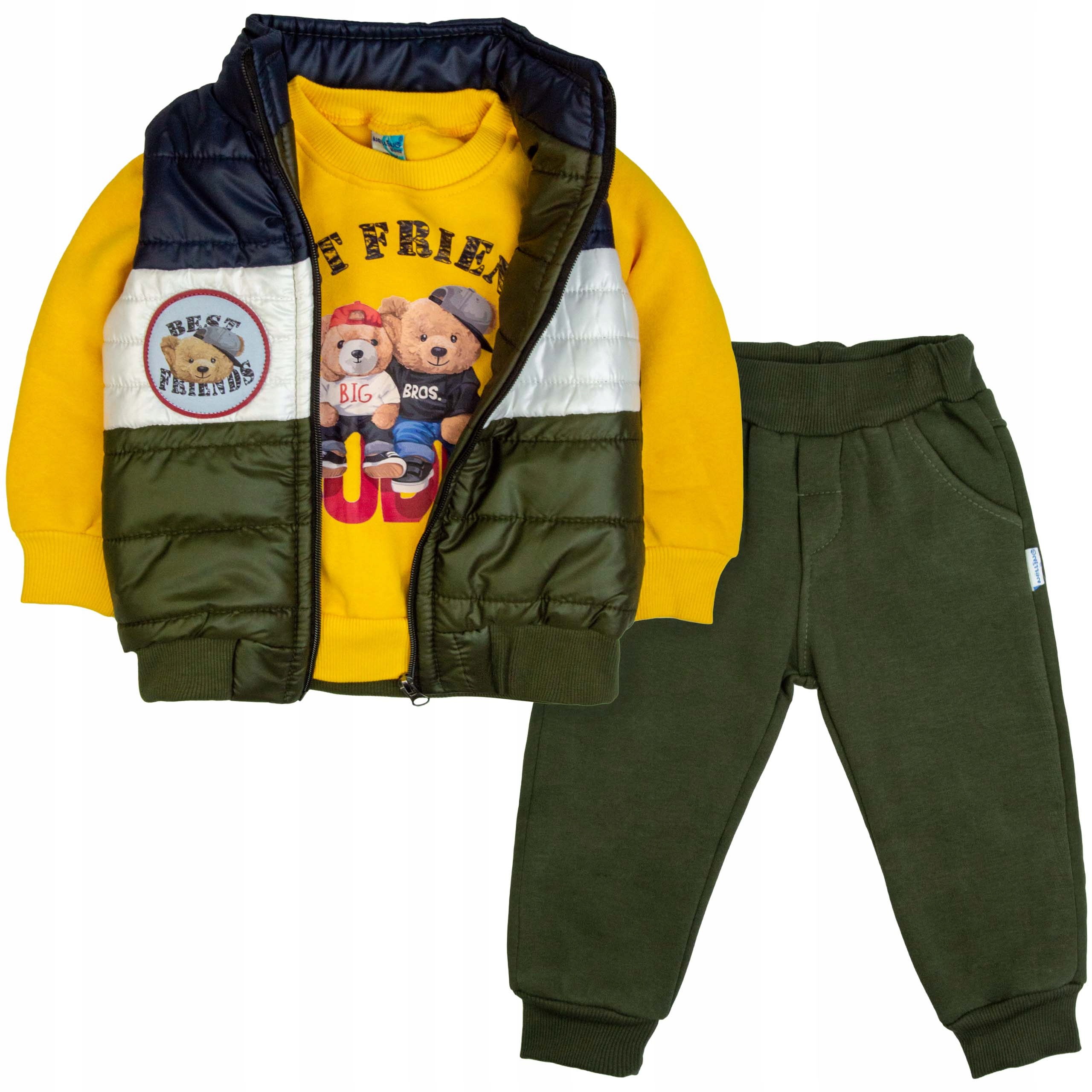 

Komplet Ocieplany bluza spodnie bezrękawnik 104