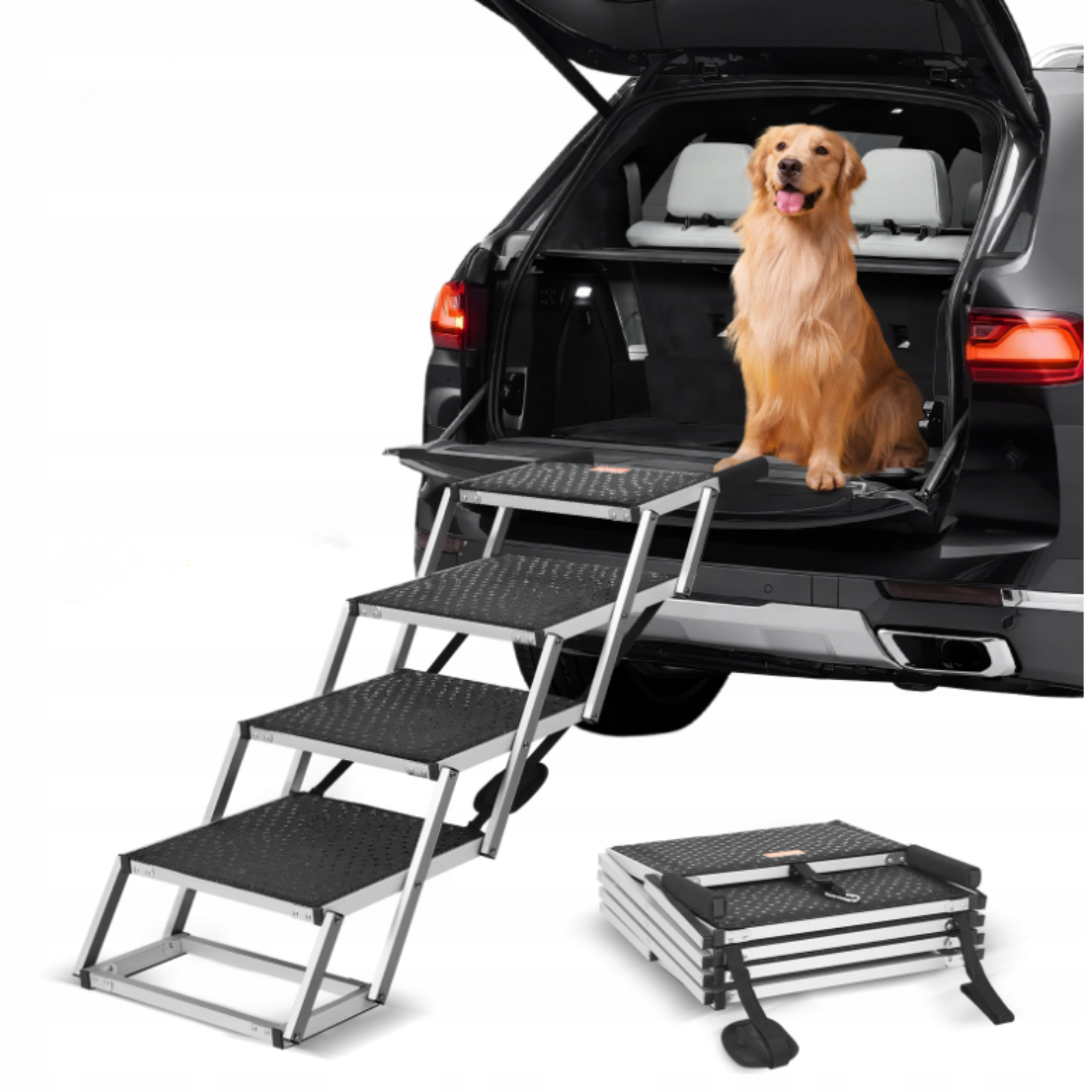 Składana Rampa dla Psa 43x35x18 cm, 5 Stopni Schodki dla Psa