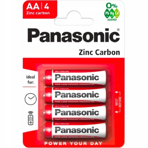 

Bateria Cynkowo Węglowa Panasonic Aa LR06 R6 4szt