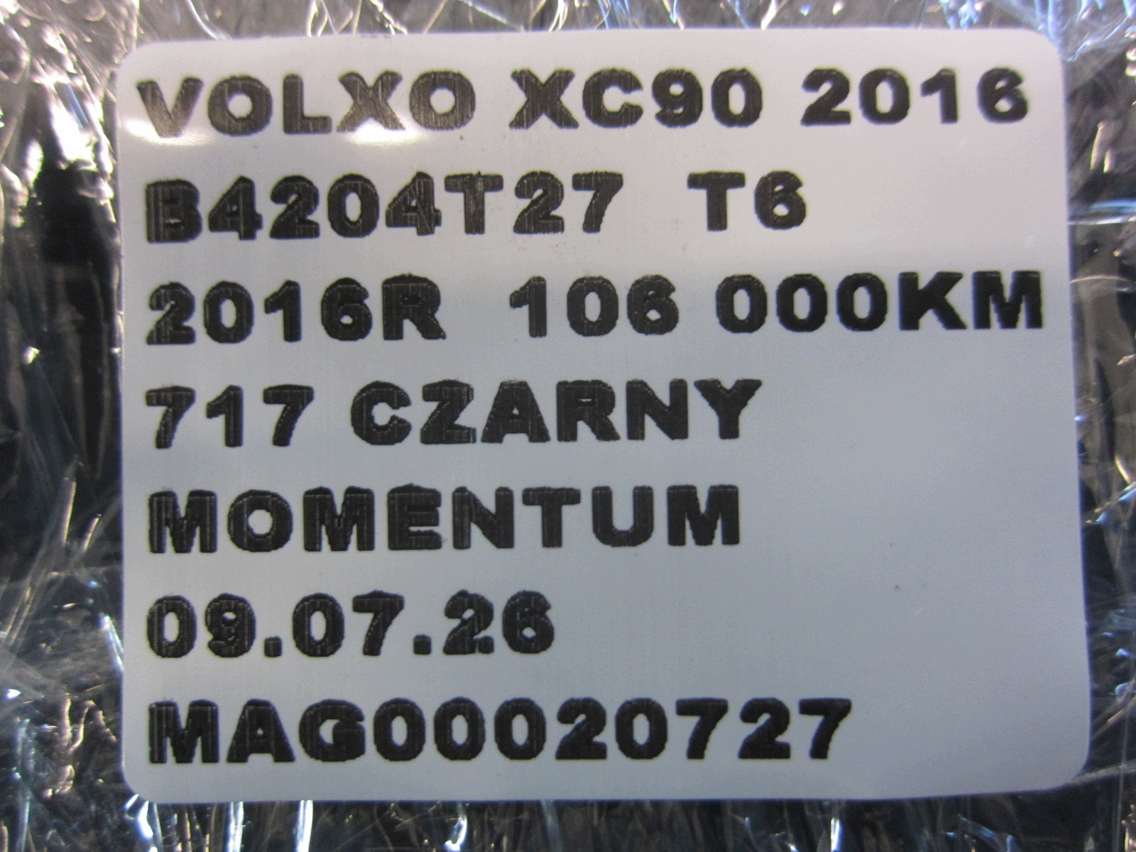 VOLVO XC90 II holder support console XC 90 left of the threshold left 31395857