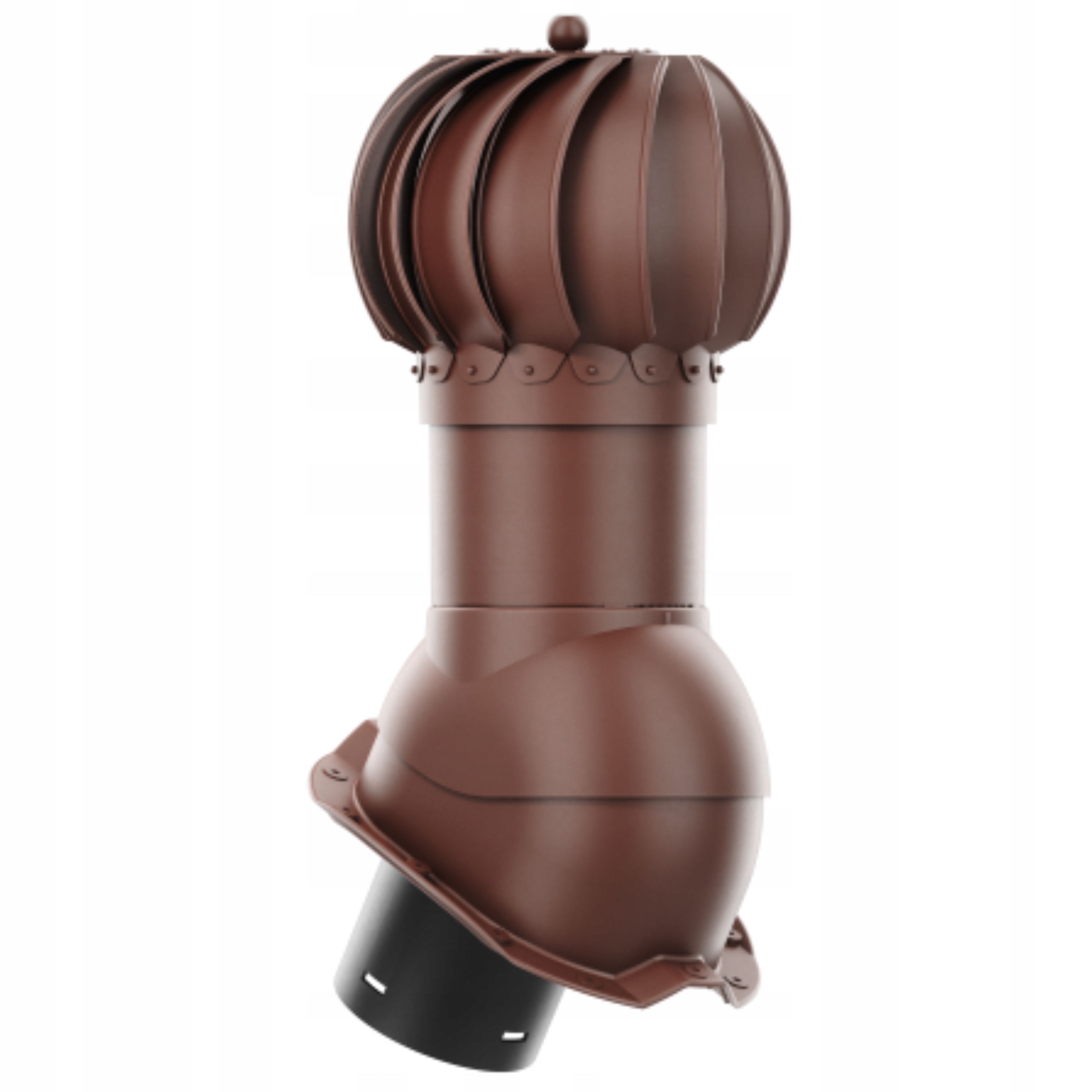 Větrací komín Otočný kulatý fi125 Trapez T18 Bronz 8017