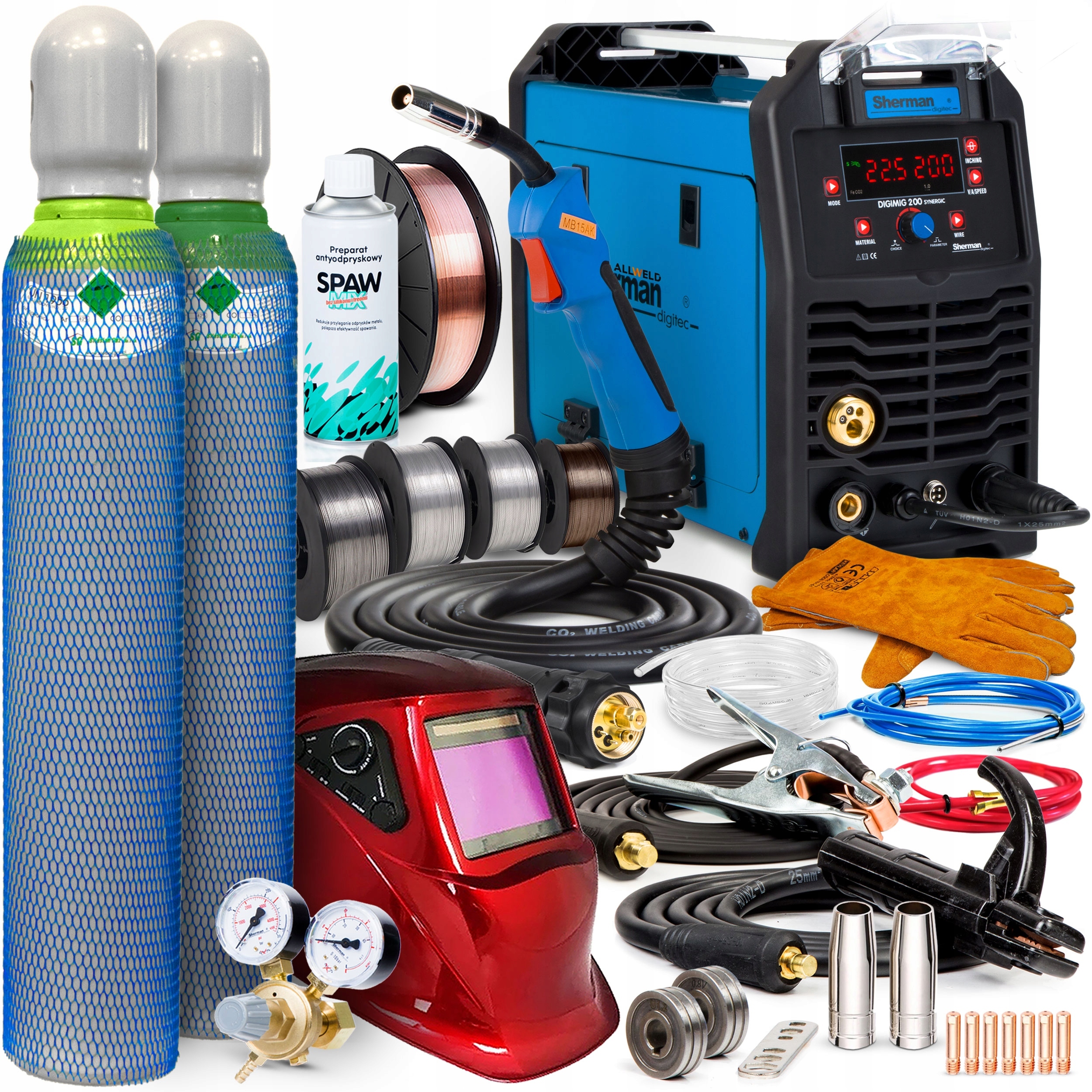 Svářečka Migomat Sherman Digimig 200 Synergie Mig Mma Tig 200A 230V Vrd 3V1