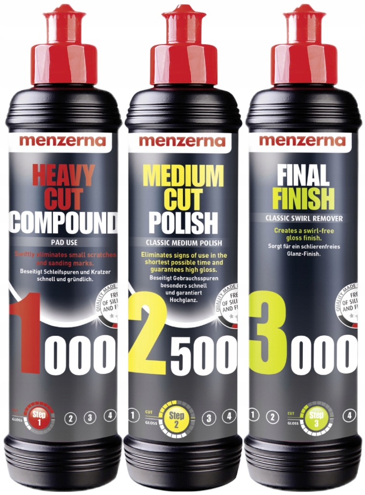 Menzerna Zestaw Polerski Do Polerowania Lakieru Samochodu Auta Pasty