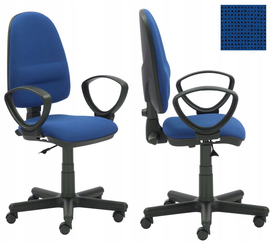 Fotel Biurowy Obrotowy Perfect Czarno-niebieski Ns