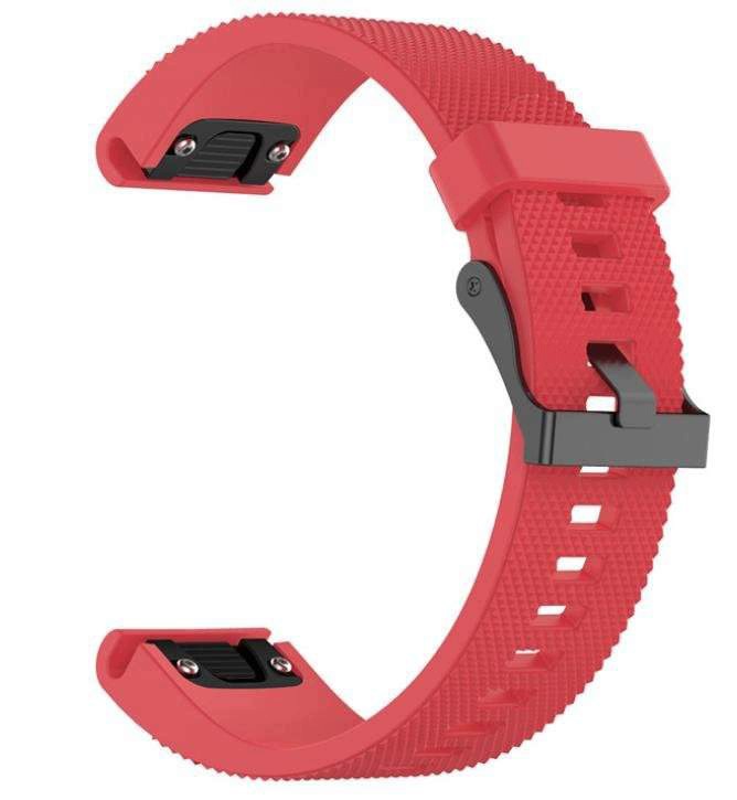 Czerwony Silikonowy Pasek Garmin Fenix 5S QuickFit