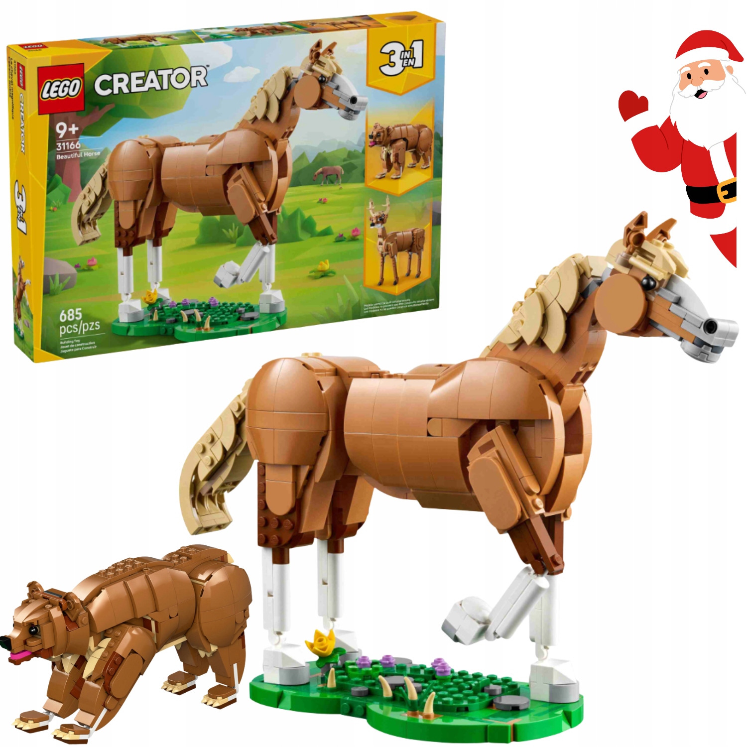 Klocki Lego Creator 3 W 1 31166 Piękny Koń Niedźwiedź Dla Dzieci