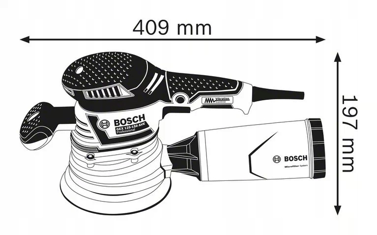 BOSCH SZLIFIERKA MIMOŚRODOWA GEX 40-150 060137B202 Kod producenta 060137B202