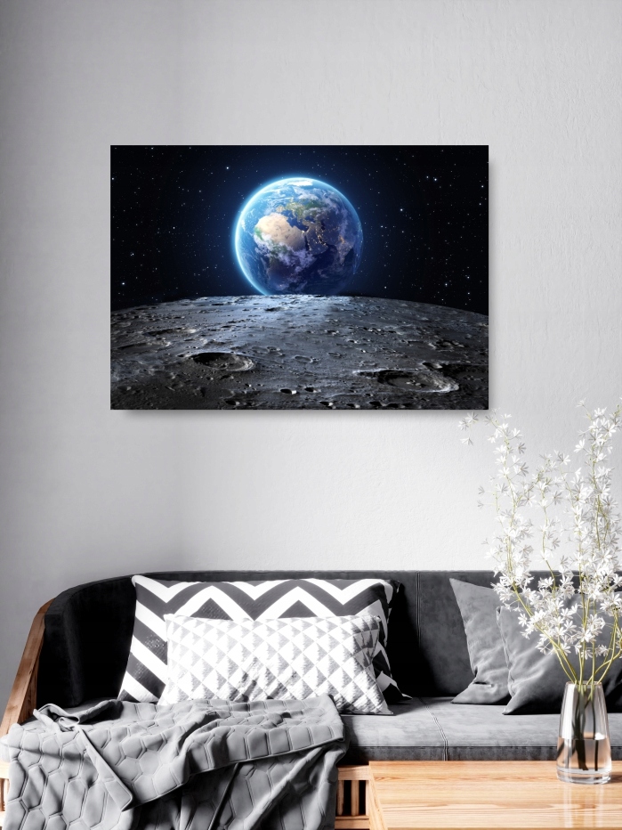 ZIEMIA KSIĘŻYC KOSMOS plakat B2 50x70cm obraz #212 Szerokość produktu 70 cm