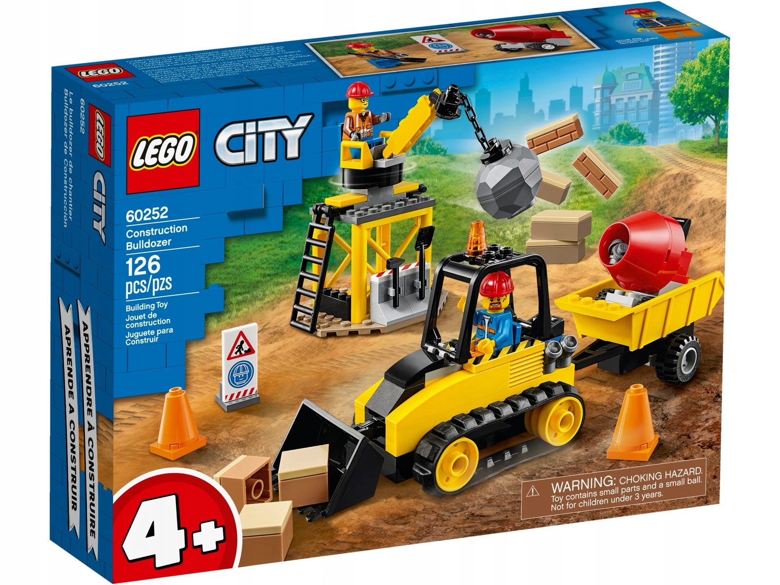 Klocki LEGO City 60252 - Buldożer budowlany