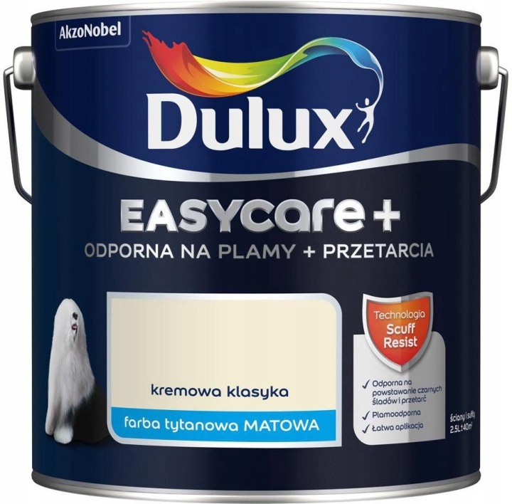 Dulux Barva Latexová Barva Easycare+ 2,5L Krémová Klasika