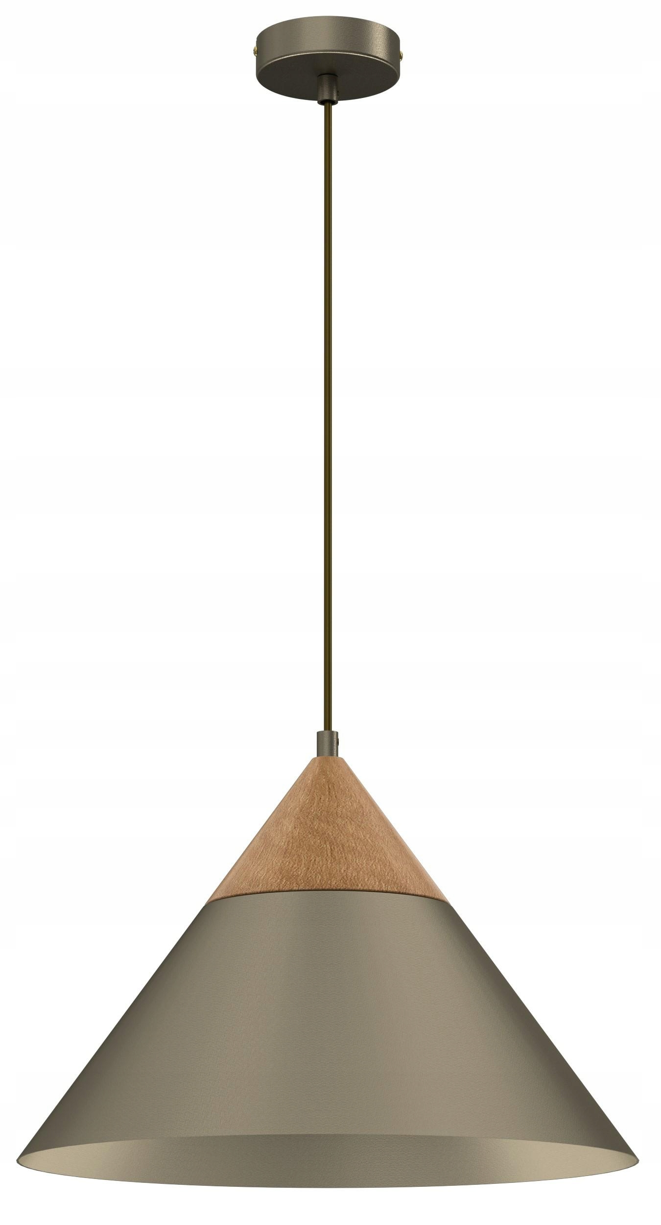 Závěsná stropní lampa Single Zlatá Šedá kovová 1xE27 39 Cm moderní