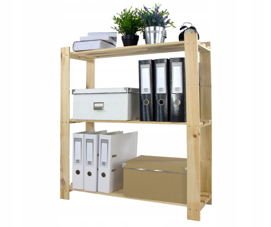 Dřevěný regál na knihy, regál na boty, hračky, regál do spíže, skříňka