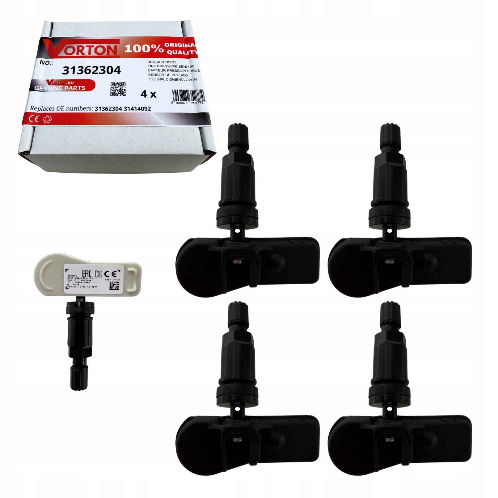 Snímače Tlaku Vzduchu Pre Kolesá Pneumatík Tpms Volvo V60 S60 S90 XC90