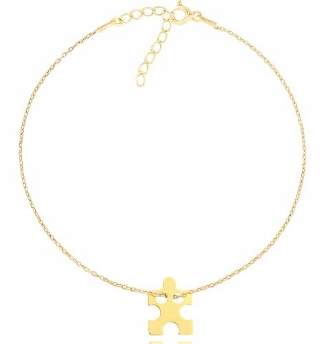 

Złota bransoletka na rękę Celebrytka Puzzel