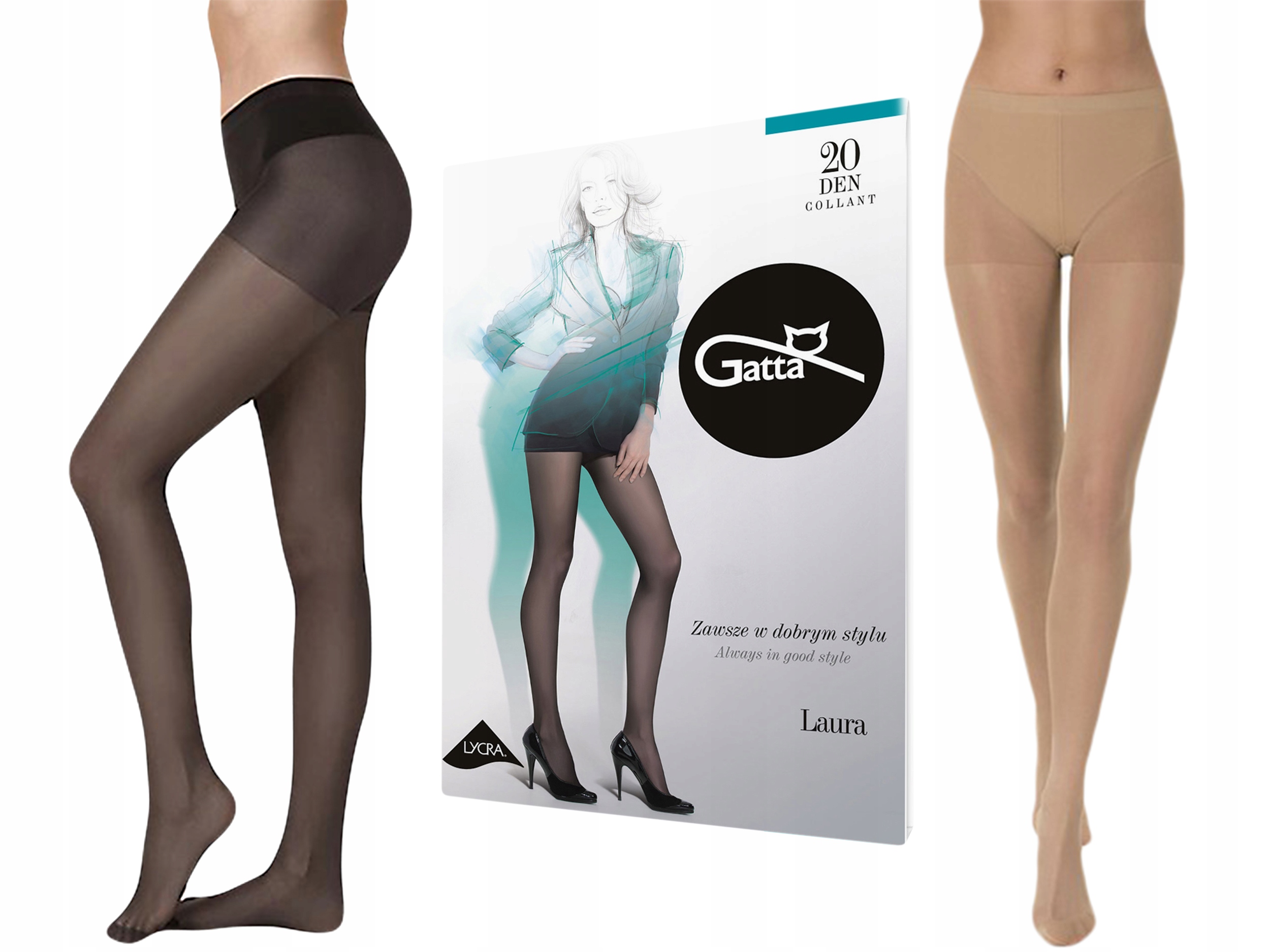 

rajstopy Gatta Laura 15/20 Den, Kolory, lycra 5/XL