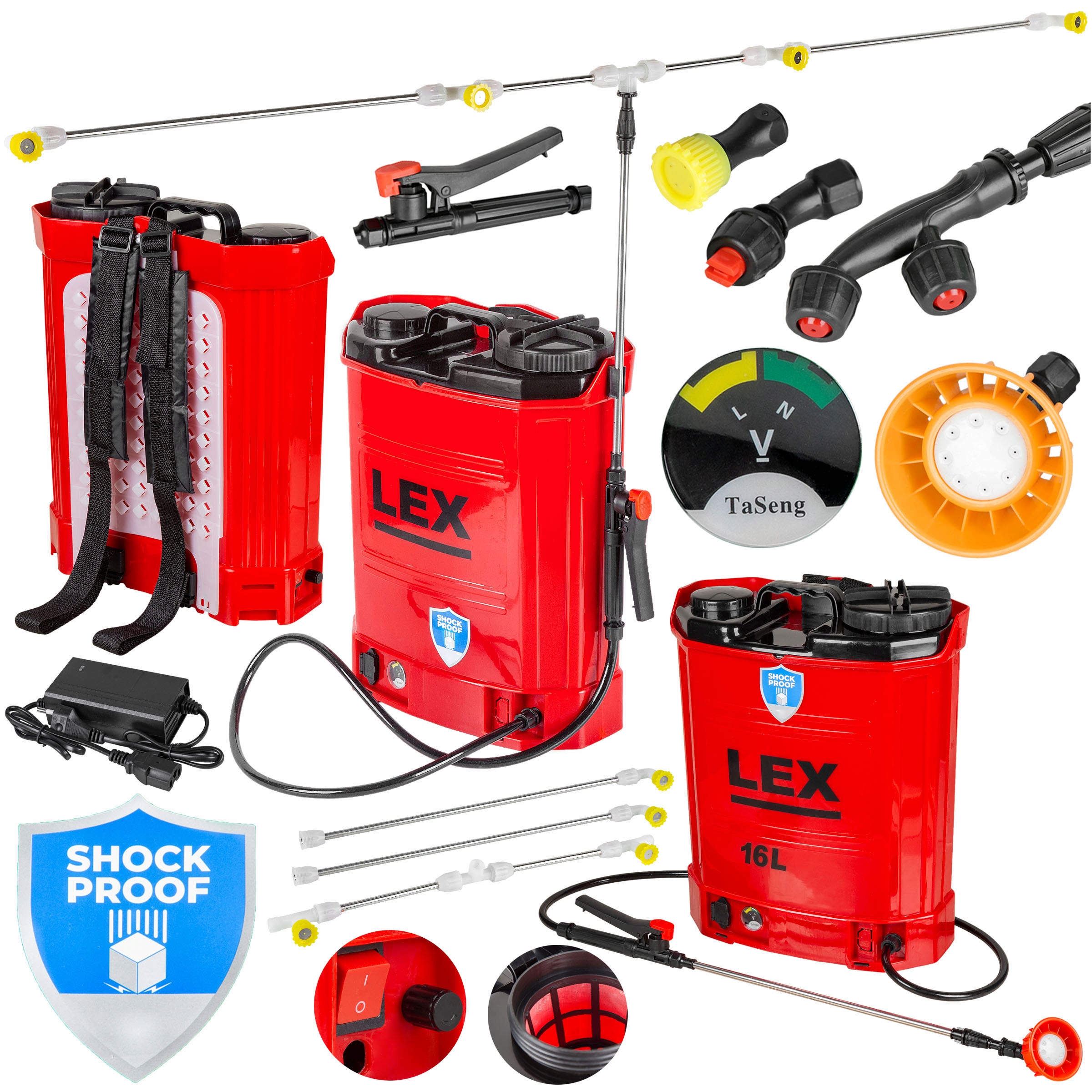 Opryskiwacz Plecakowy 16L Akumulator Szeroka Lanca