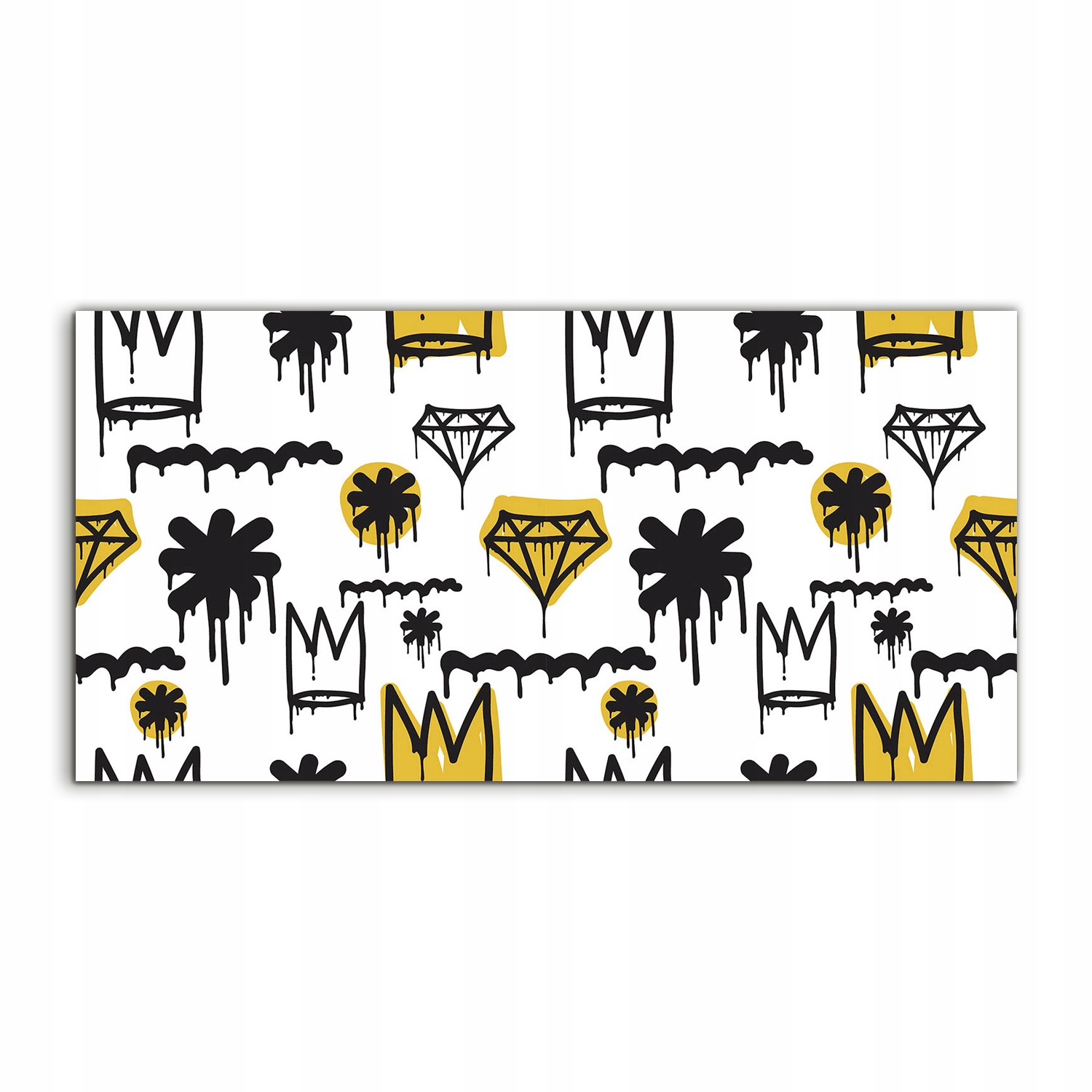 Obraz akryl 140x70 závesný Graffiti Koruna Umenie