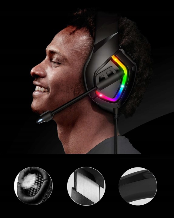SŁUCHAWKI GAMINGOWE HEADSET GRACZA PC PS4 PS5 XBOX Rodzaj słuchawek nauszne