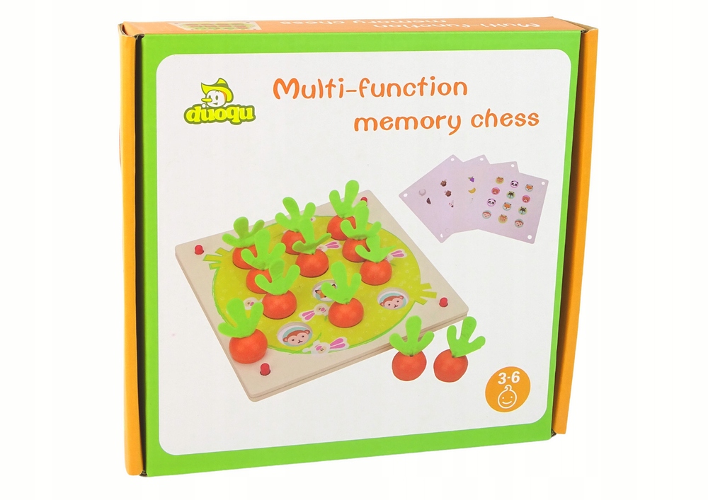 Gra Memory Marchewki Drewniana Wiek dziecka 3 lata +