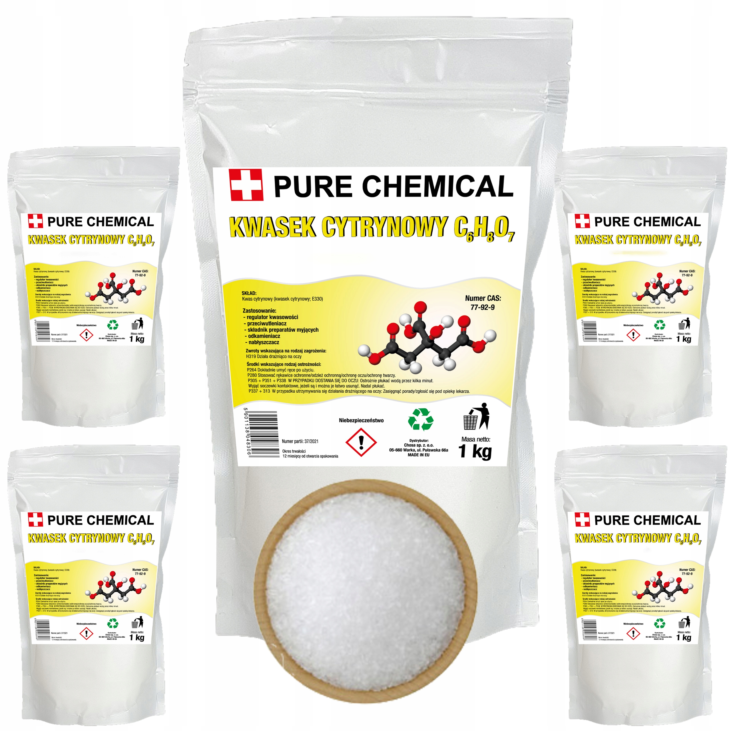 

Kwasek Cytrynowy Kwas Czysty E330 5kg 5000g