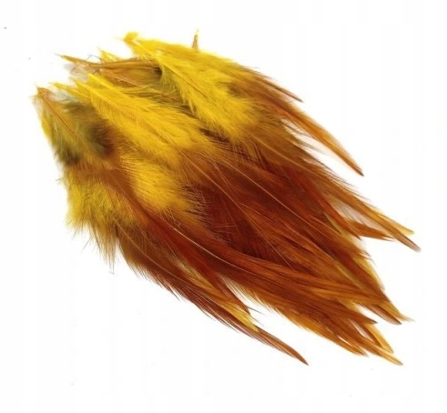 Pióra siodłowe koguta 10-15cm Yellow Brown 50szt