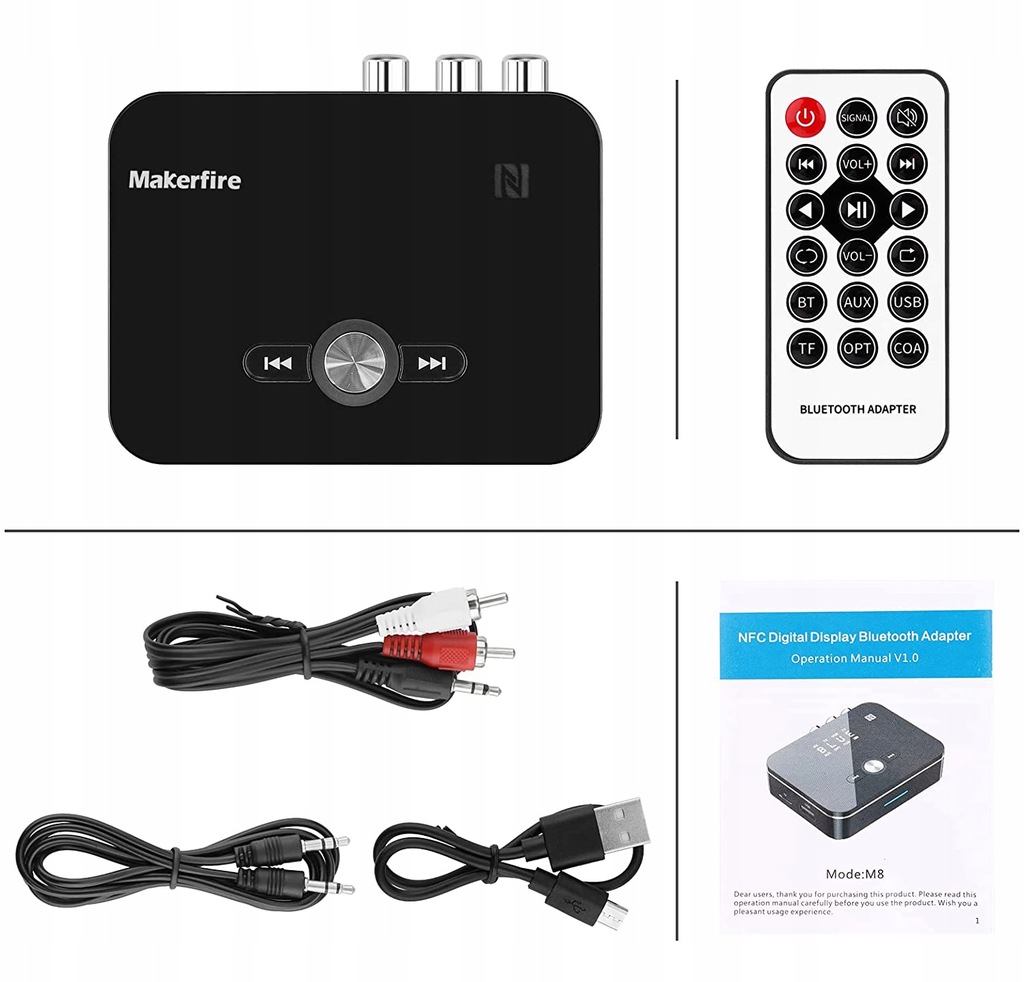 2 w 1 NFC Adapter Bluetooth Ugreen Wielofunkcyjne Model Transmiter Komputerowy Bluetooth Płaski