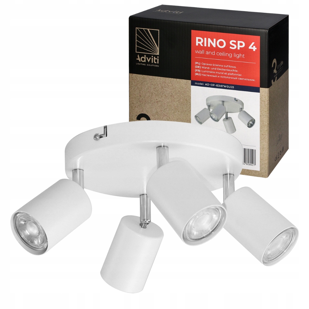Stropní nástěnné svítidlo Rino Sp 4, GU10 max. 4x50W, bílé