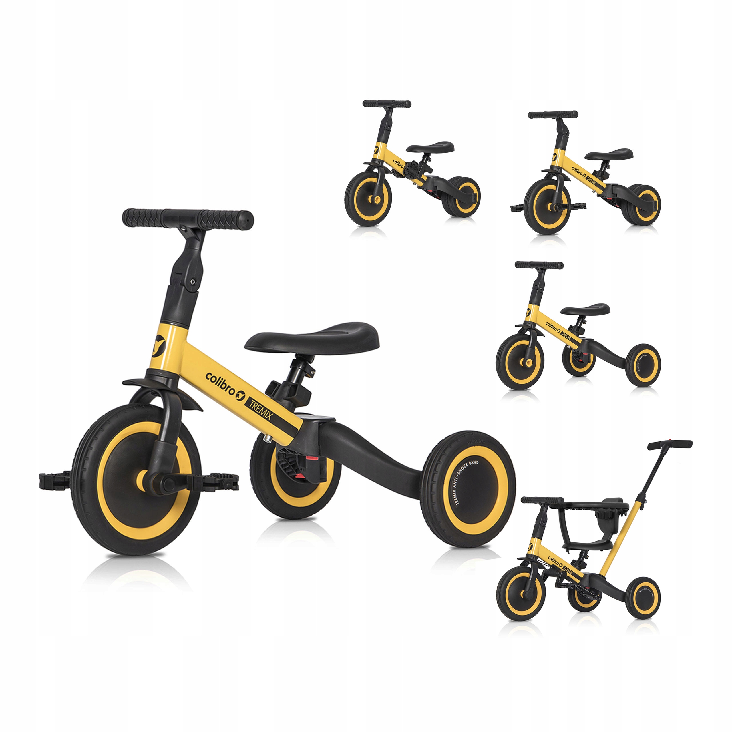 Rowerek trójkołowy dziecięcy biegowy Pchacz Tremix Up 6w1 3 Kołowy Do 25 Kg