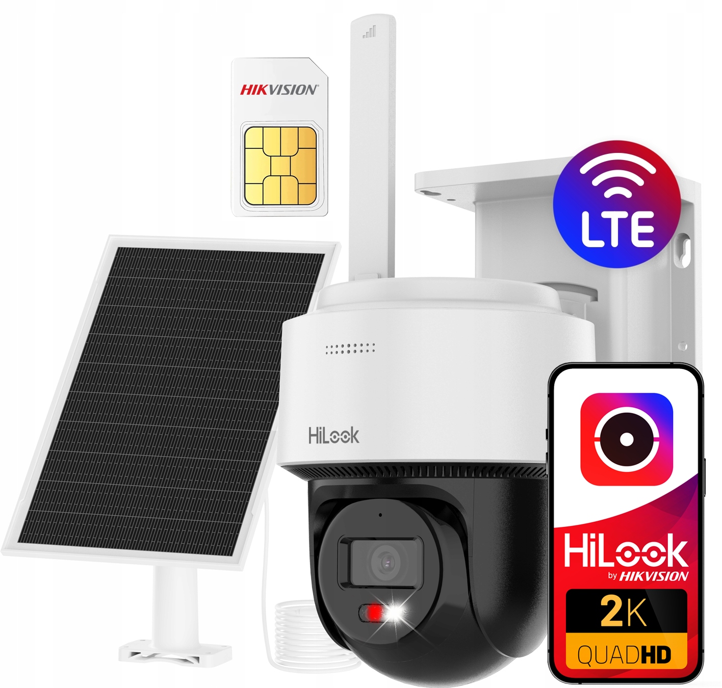 Otočná kamera Lte 4G s solárnym panelom IPC-CFSP4/4G-SIM 4MPx Sim karta