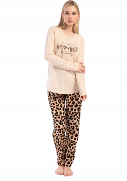 Pyžamo Panterka New Beginning Dlouhý Rukáv Dlouhé Kalhoty S Puntíky XL