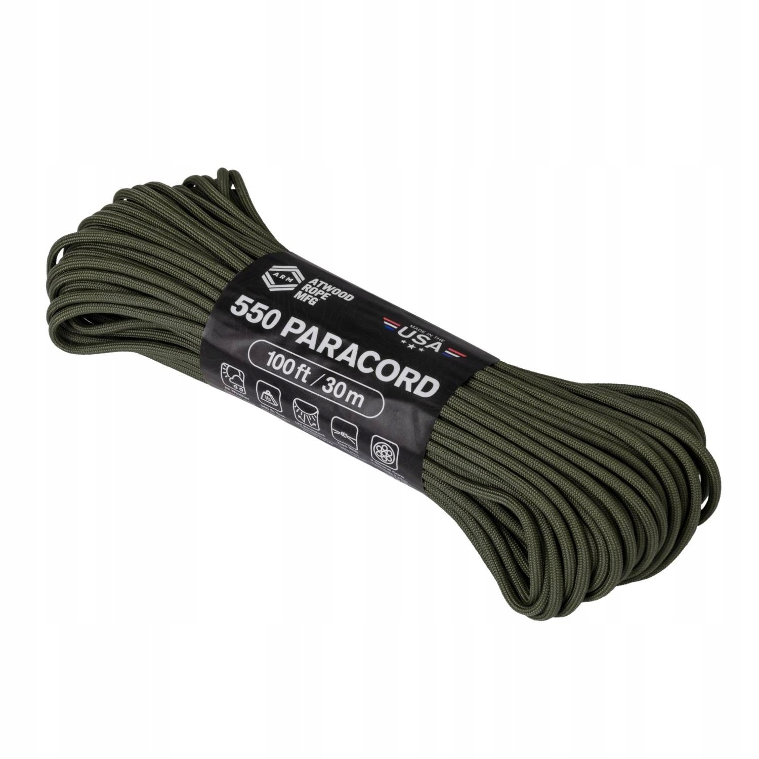 Linka Paracord 550 ATWOOD (4mm/30m) Nylon OLIVE