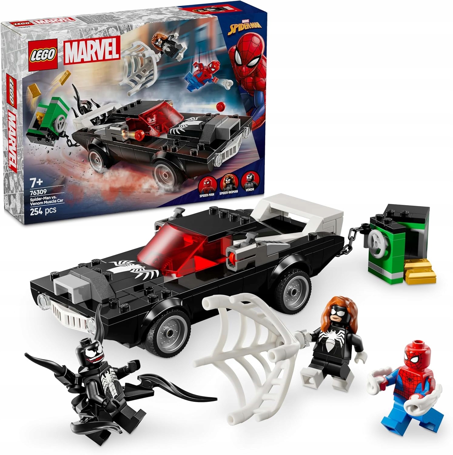 Sada Lego Marvel Spider-Man versus muscle car Venoma 76309 pro 7 let