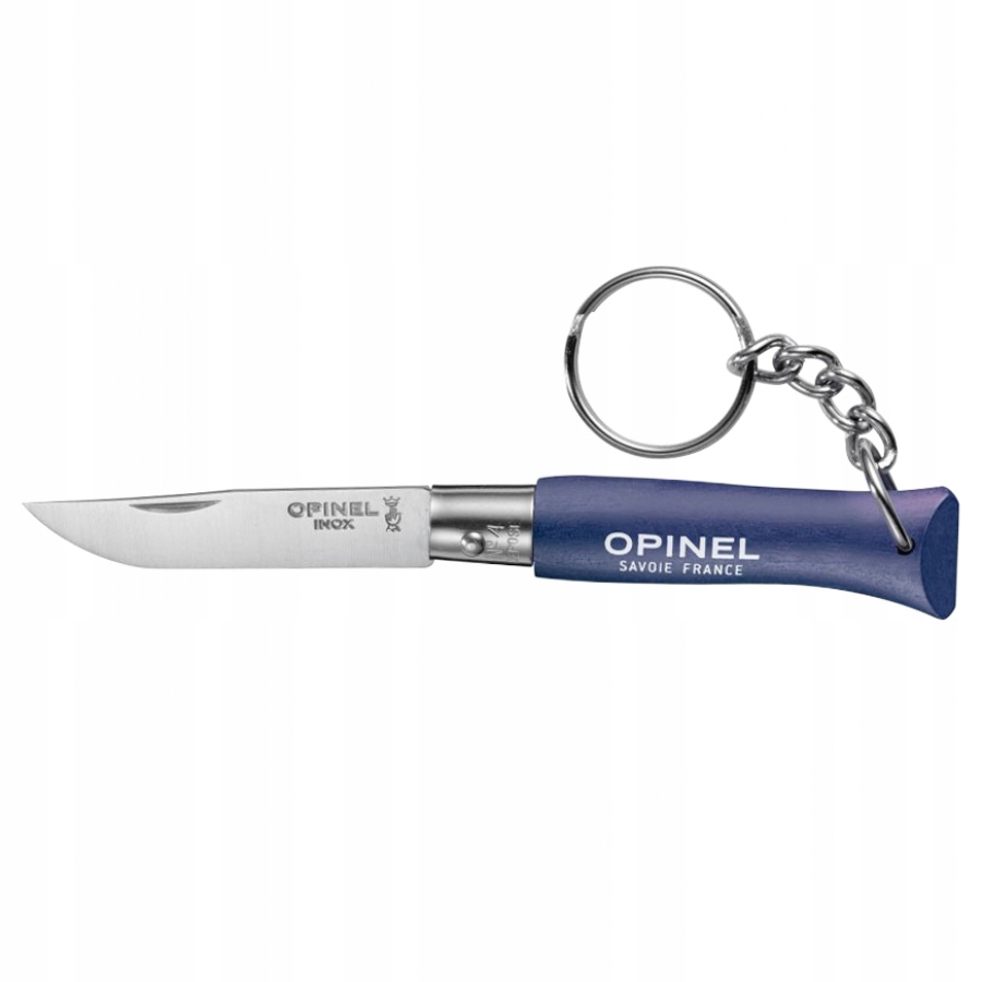 Nóż Opinel Colorama 4 Inox grab granatowy brelok