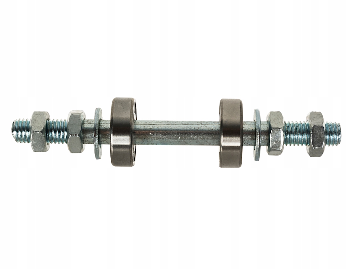 Oś koła do taczki kompletna fi 12mm 15cm + łożyska Typ koło