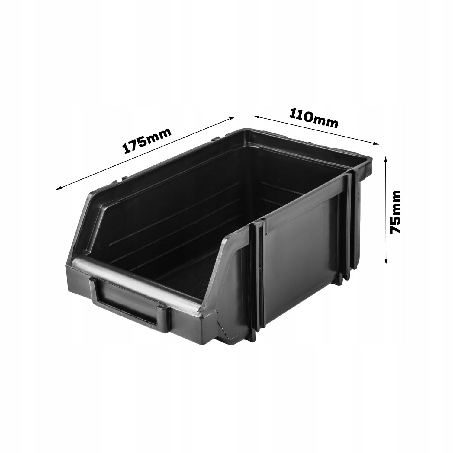 5 x Pojemnik Kuweta Organizer 110x165x75 Czarny Kod producenta 5 x PAT-MOD11CZAPG001