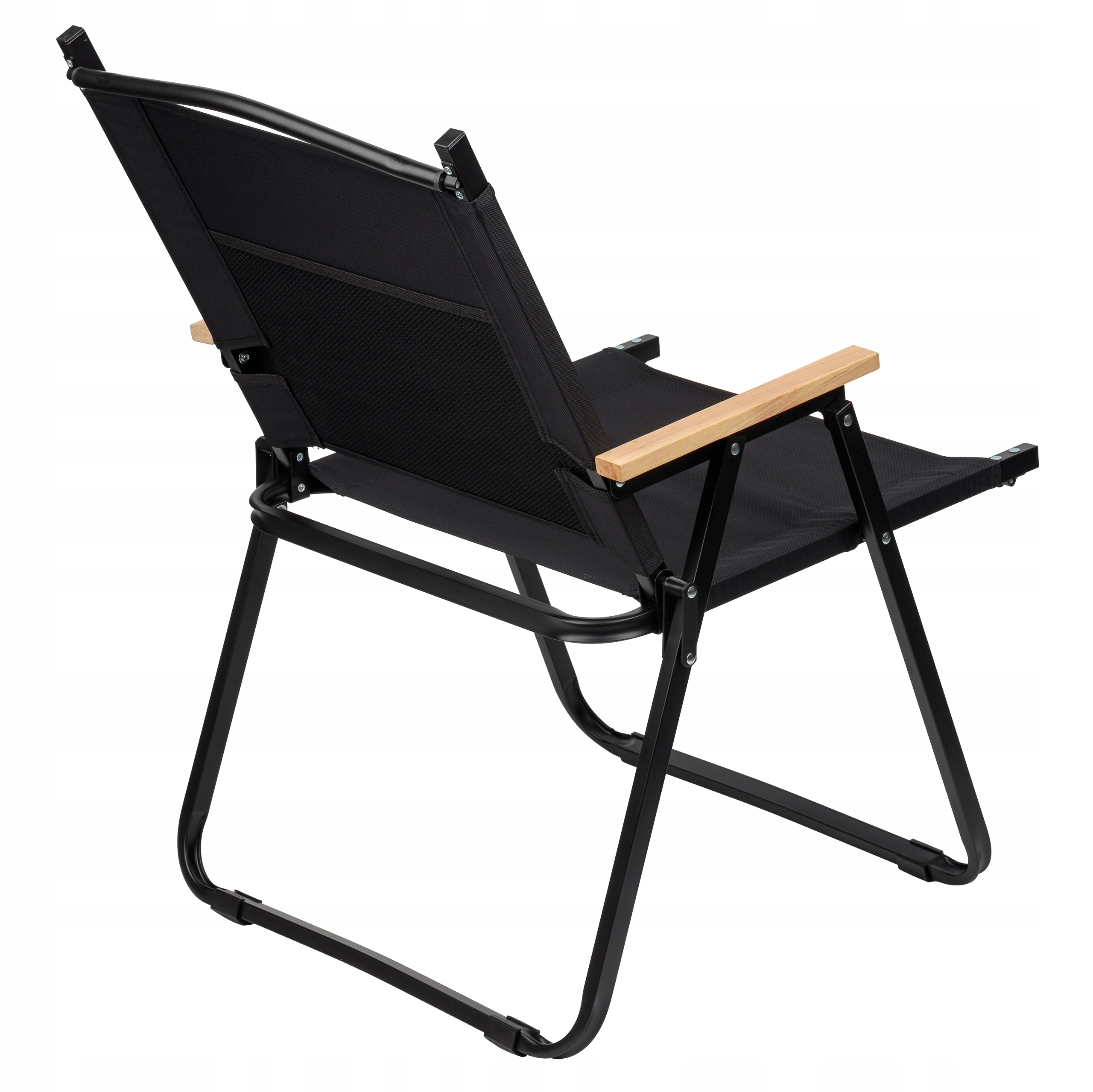 KRZESŁO SKŁADANE TURYSTYCZNE LEKKIE KRZESEŁKO WĘDKARSKIE KEMPINGOWE CZARNE Marka inna